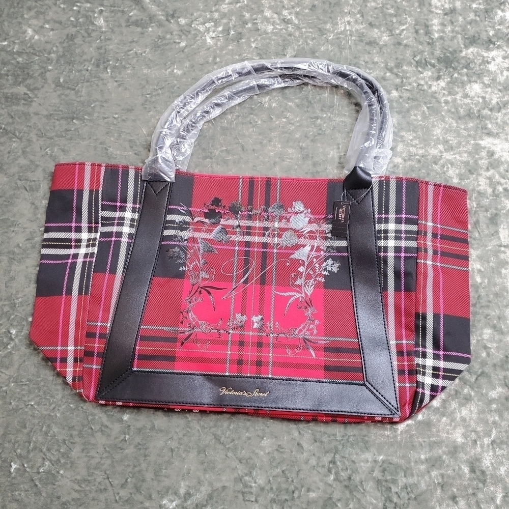 Victoria's‎ Secret Plaid Floral Tote